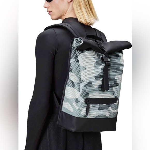 Rains Rolltop Rucksack Waterproof Backpack - Picture 2 of 6